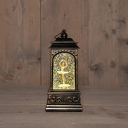 lantaarn ballerina in glitterwater op 3aa batterij met dc aansluiting 9x20,5cm led warm wit