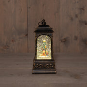 lantaarn kerstboom in glitterwater 3xaa batterij met dc aansluiting 20.5x9cm warm wit