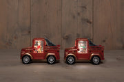 auto met glitterwater 3xaaa batterij 13x16cm 2 assorti in display warm wit