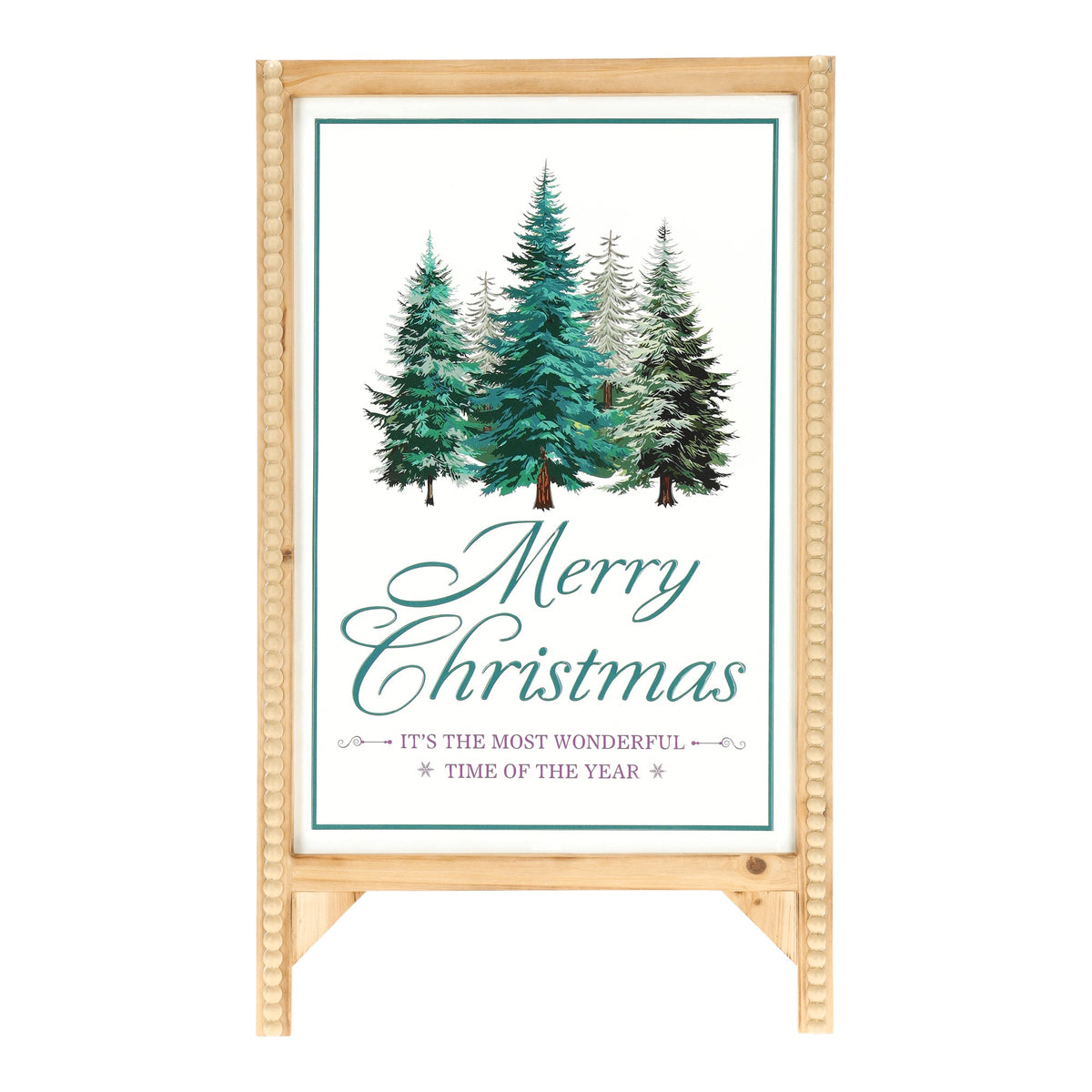 sidewalk sign wood/metal 
45,1x4,4x76,2cm,multicolor