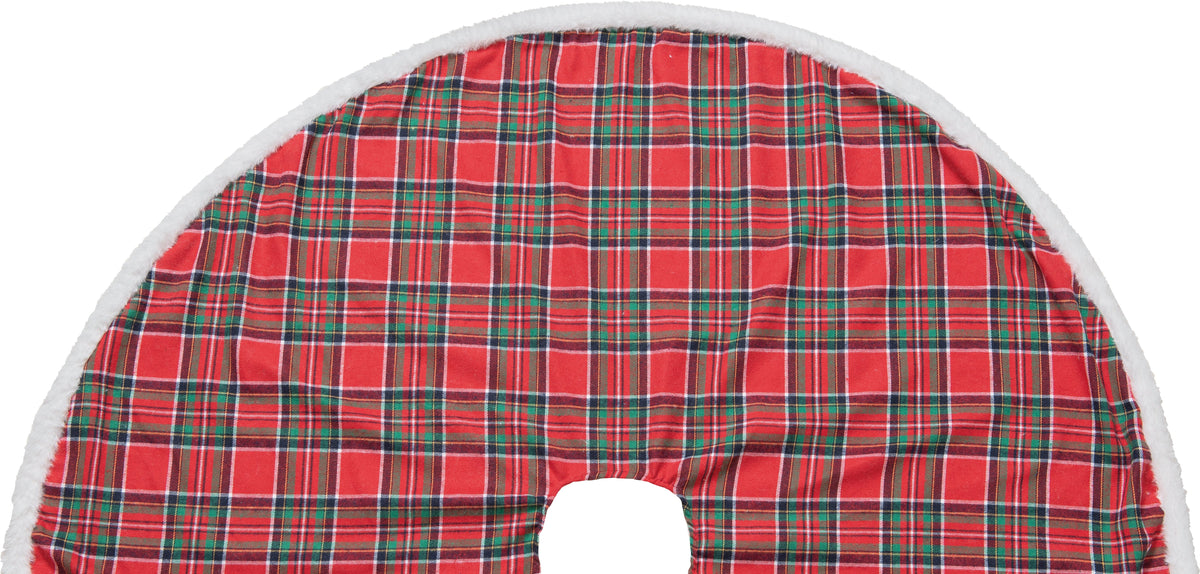 boomkleed ruit d120cm rood/groen