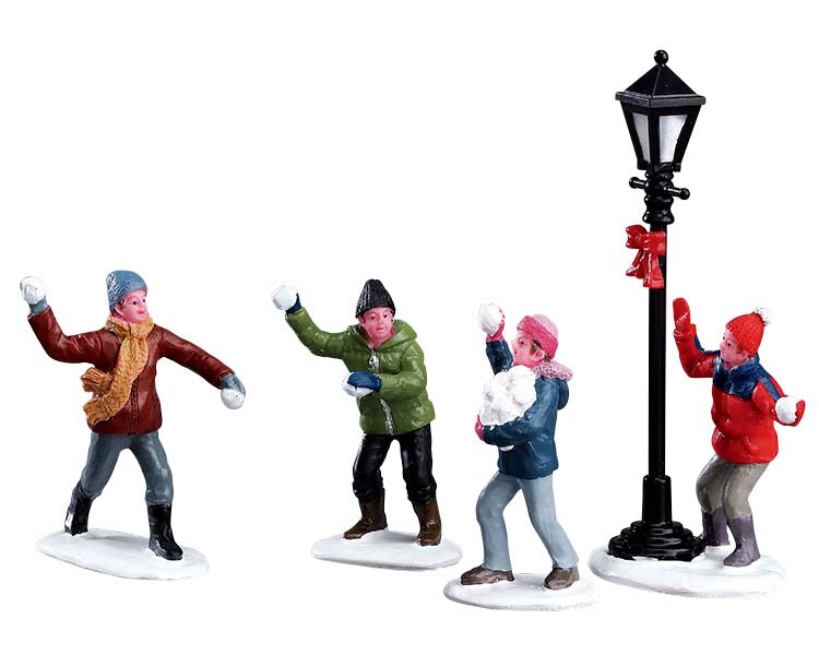 snowball fight!, set of 4