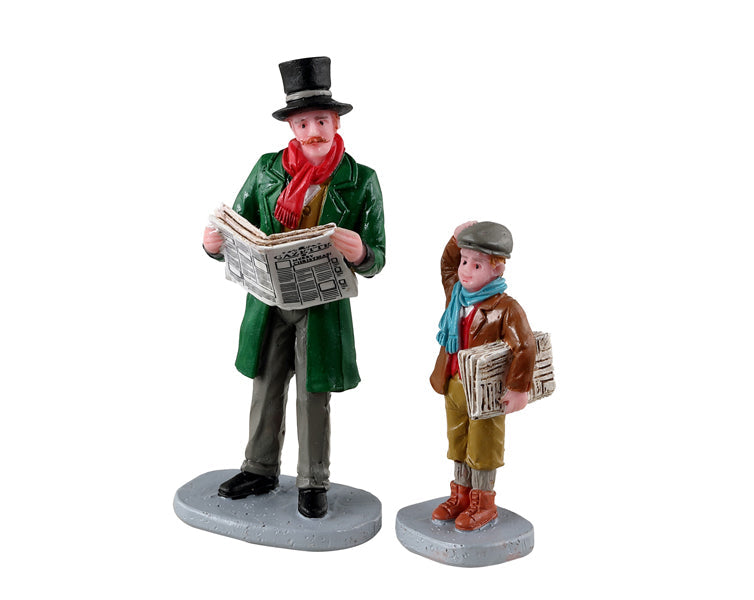 merry newsboy, set of 2