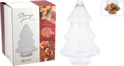 voorraadpot glas 170x170xh250mm kerstboom design