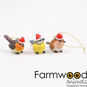 vogel kerst 3 ass  5.6x3x4 cm