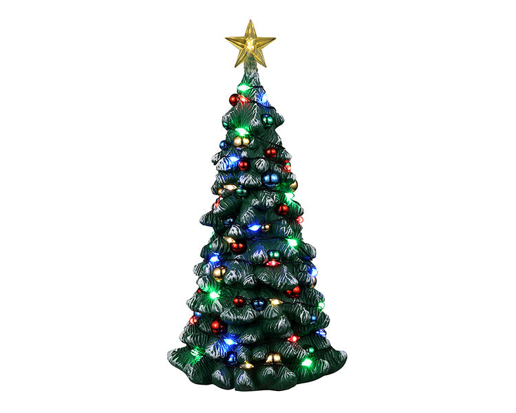 snowy christmas tree, multi light, b/o (4.5v)