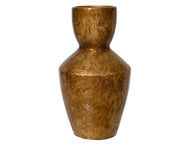 vaas terracotta glazed gold wash goud d.19cm x h.30cm