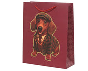 giftbag papier glitter dachshund fsc mix credit ossenbloed/kleur(en) l.30cm x w.12cm x h.42cm