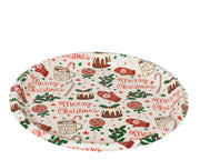 decobord pp round glove,cake,candy cane pattern multi d.28cm x h.2.5cm