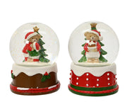 schudbol glas round 2ass rood/kleur(en) l.10cm x w.10cm x h.13cm