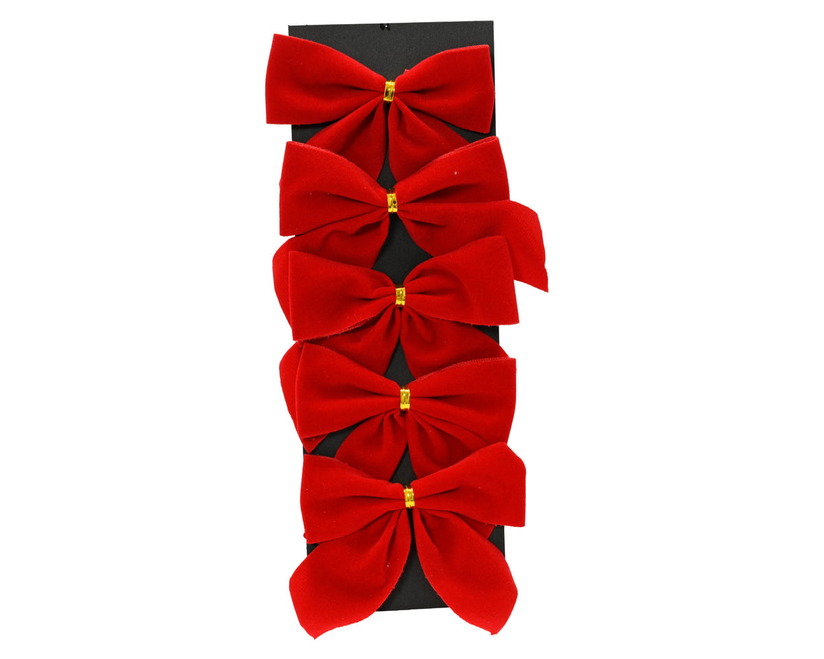 strik polyester flock rood l.8.5cm x w.9cm x h.0.1cm