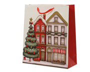 giftbag papier glitter houses fsc mix credit wit/rood l.50cm x w.18cm x h.72cm
