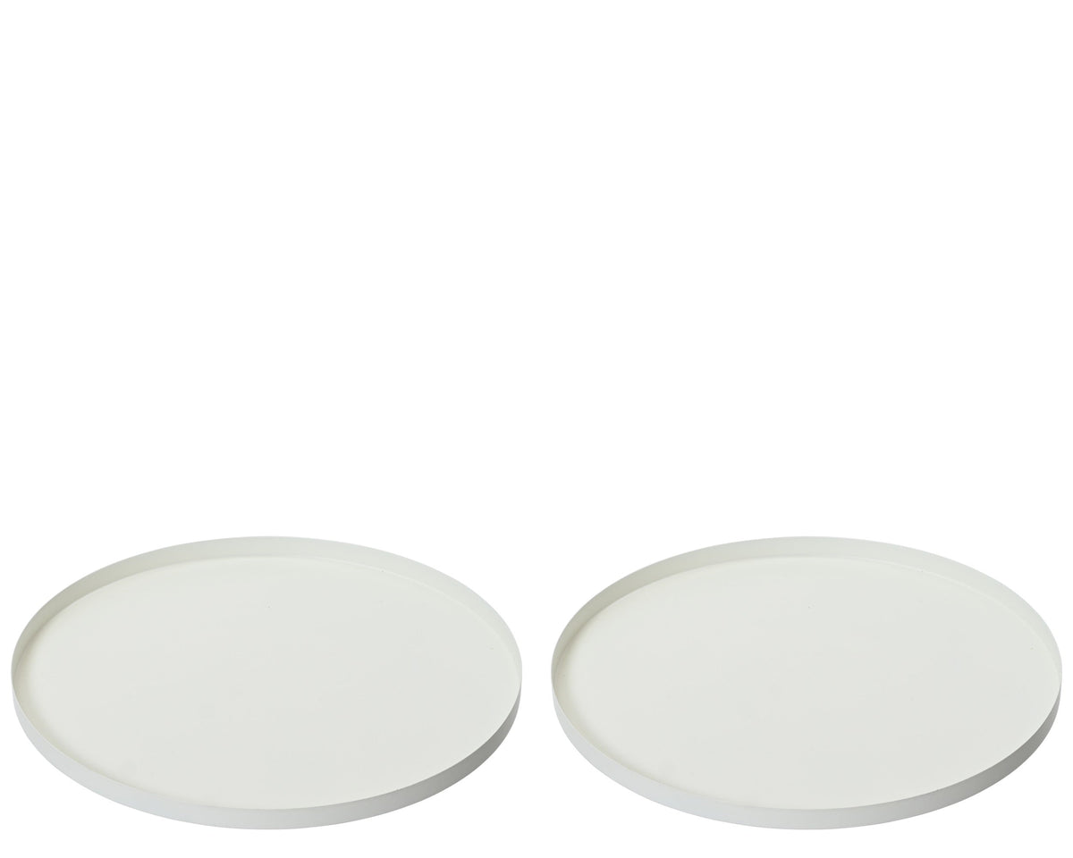 decobord ijzer round powder coating round tray wit d.30cm x h.1.5cm