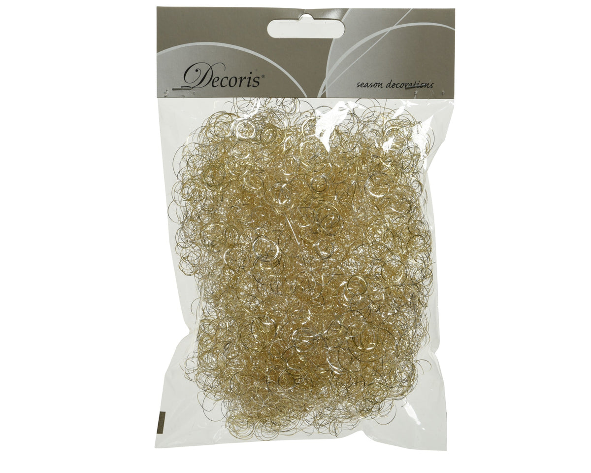 engelenhaar koperdraad verzilverd 50% silver-plated copper wire, 50% brass wire champagne l.2cm x w.13.5cm x h.20cm