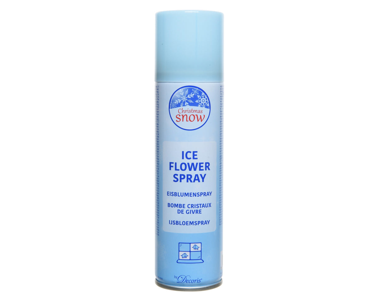 ijsbloemspray metaal ice wit d.4.4cm x h.17.8cm