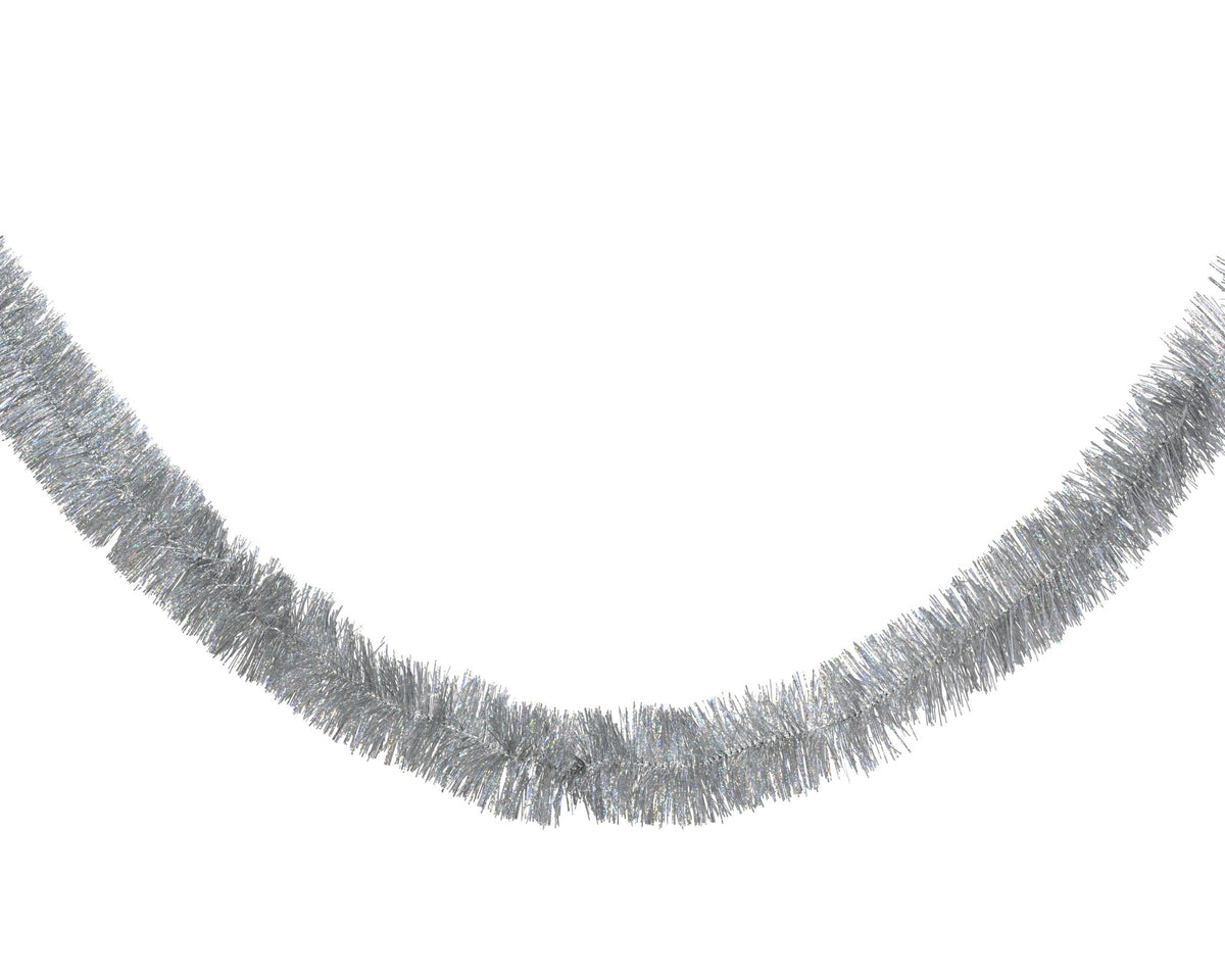 lametta guirlande pvc silver/laser zilver/laser d.7cm x h.270cm