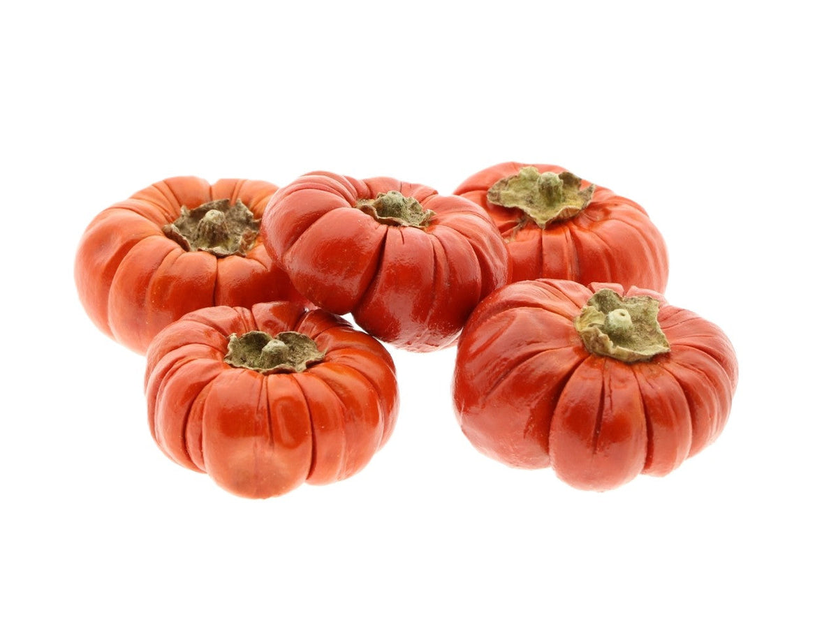 deco pumpkin 5pc red