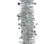 lametta guirlande pet shiny stars zilver d.9cm x h.270cm