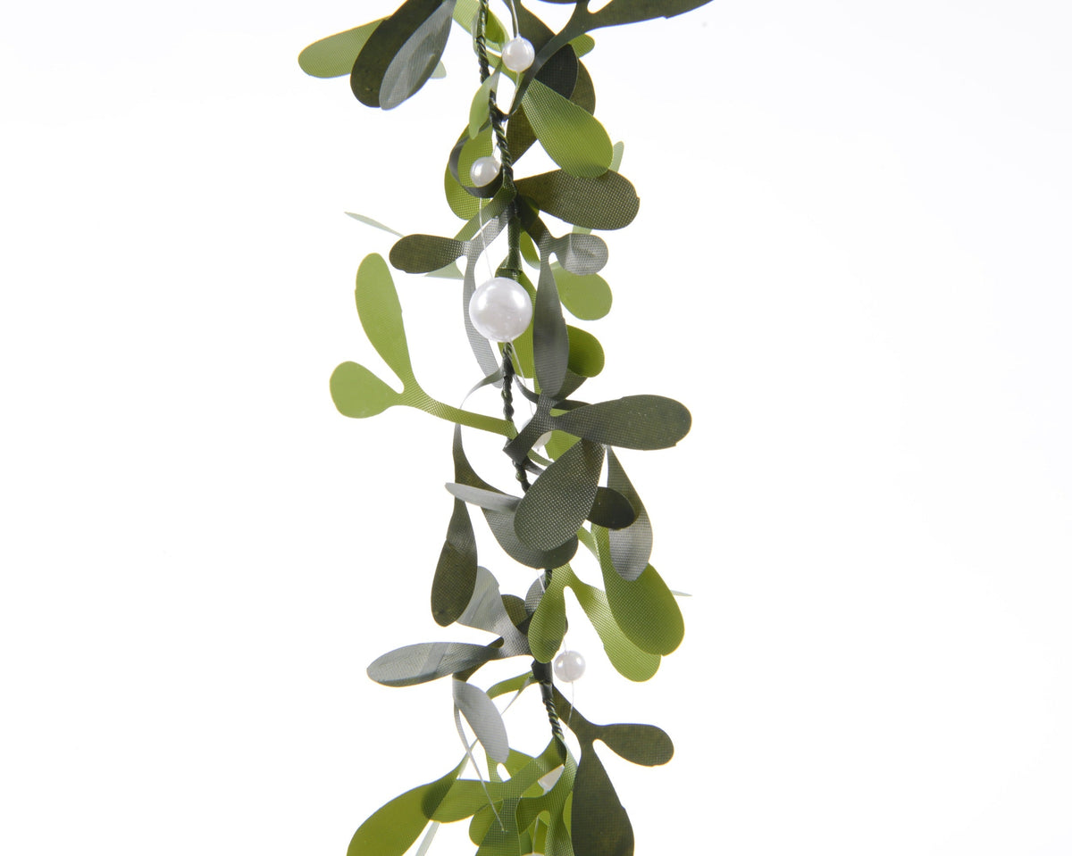 mistletoe guirlande pvc white beads groen d.2cm x l.150cm