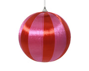 kerstbal foam shiny thread roze/kleur(en) d.6cm