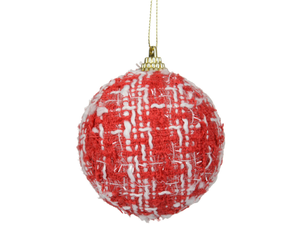 kerstbal foam kerstrood/kleur(en) d.8cm
