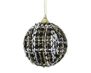 kerstbal foam zwart/kleur(en) d.8cm