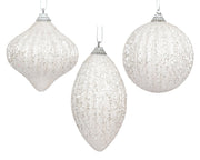 kerstbal foam glitter 3ass winterwit d.8cm