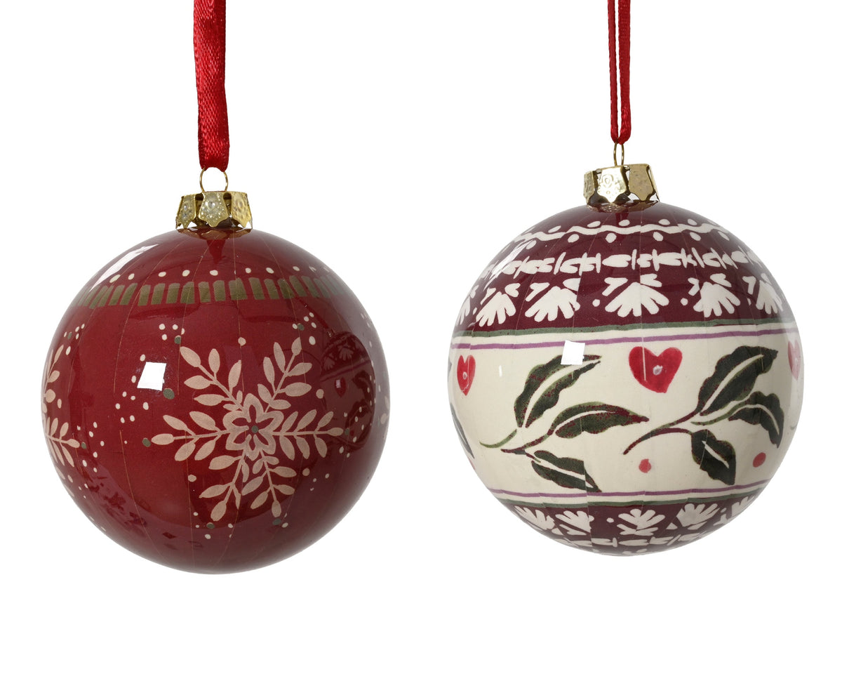 kerstbal op draad polyfoam shiny leaves 2ass assortie d.8cm