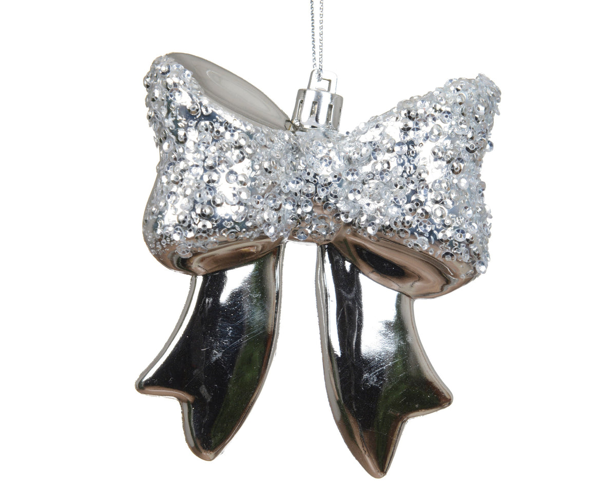 strik polystyreen shiny glitter zilver l.8.7cm x w.3.4cm x h.9.8cm