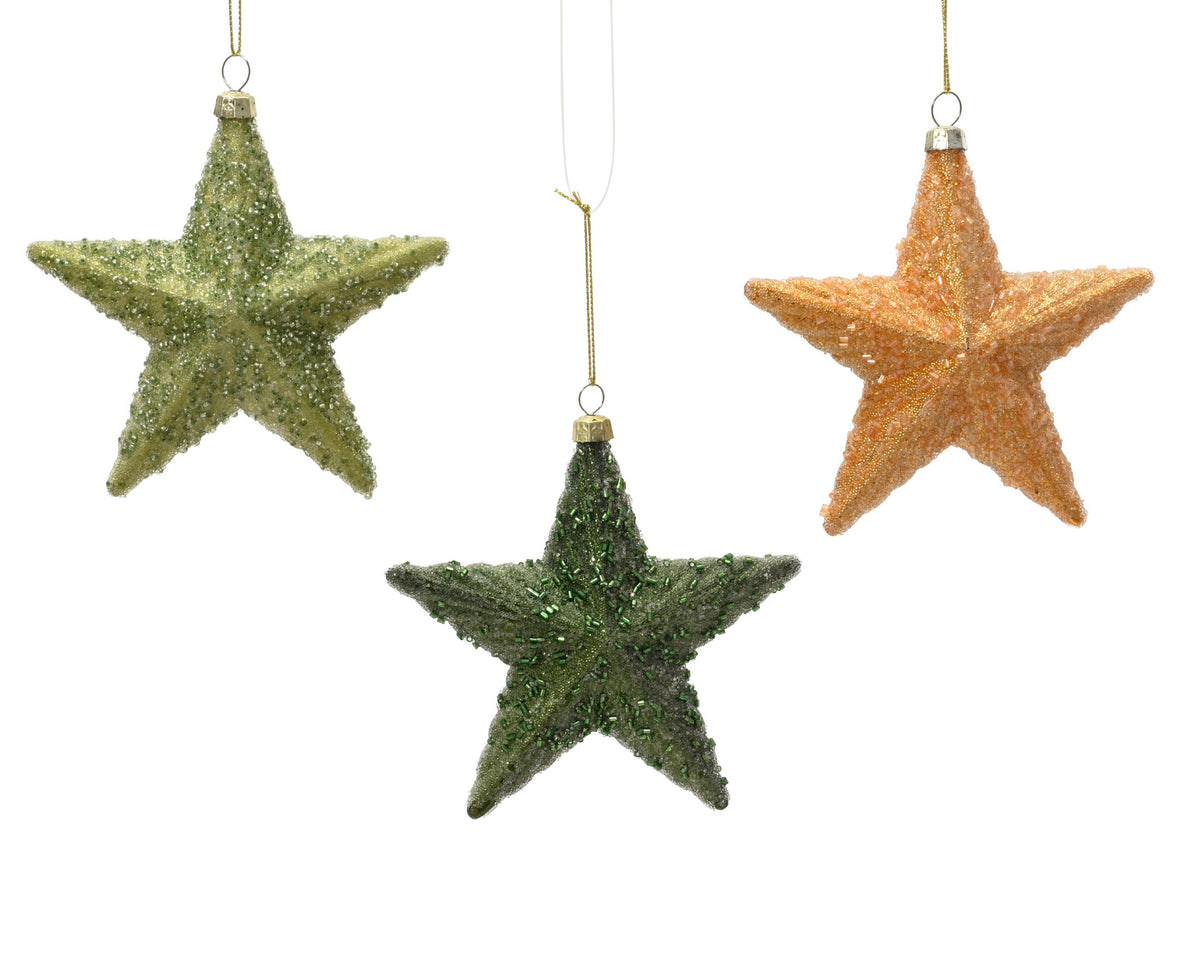 ster polystyreen glitter 3col ass assortie l.12.5cm x w.12cm x h.4.5cm