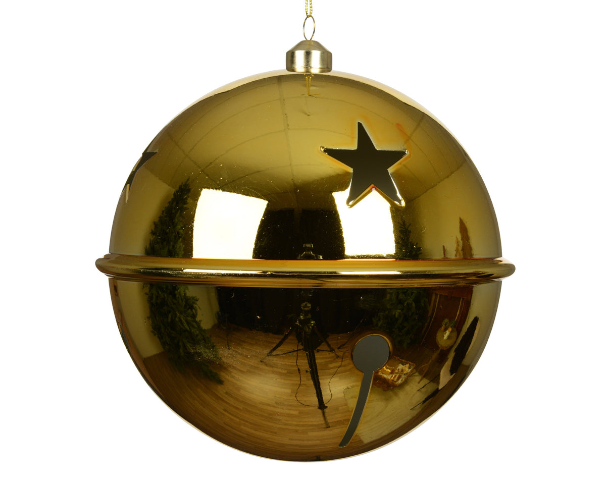klok polystyreen shiny goud d.20cm