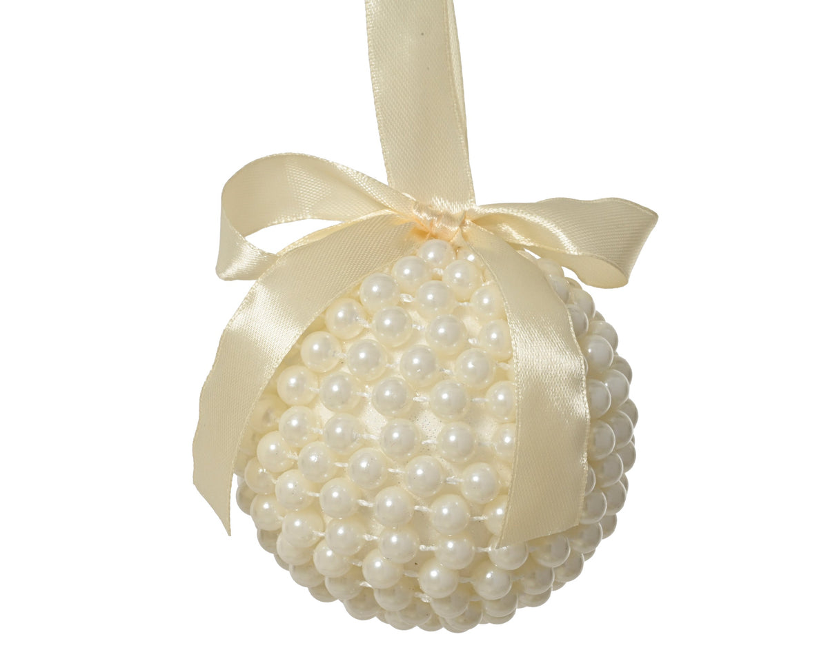 kerstbal foam bow parel d.8cm
