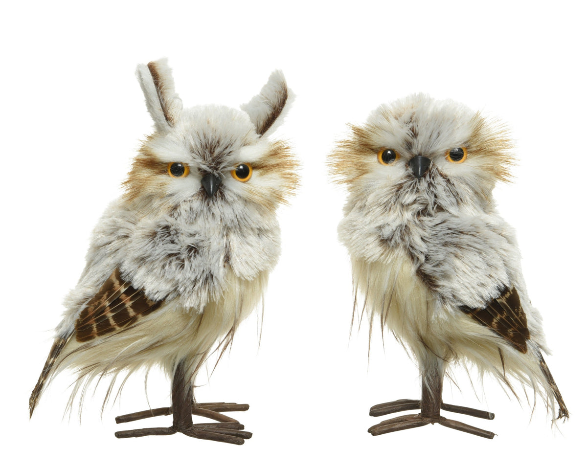 uil polyester feathers 2ass bruin/kleur(en) l.8cm x w.10cm x h.15cm