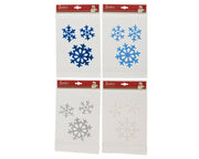 raamdecoratie pvc snowflake 4col ass assortie l.0.2cm x w.20cm x h.25cm