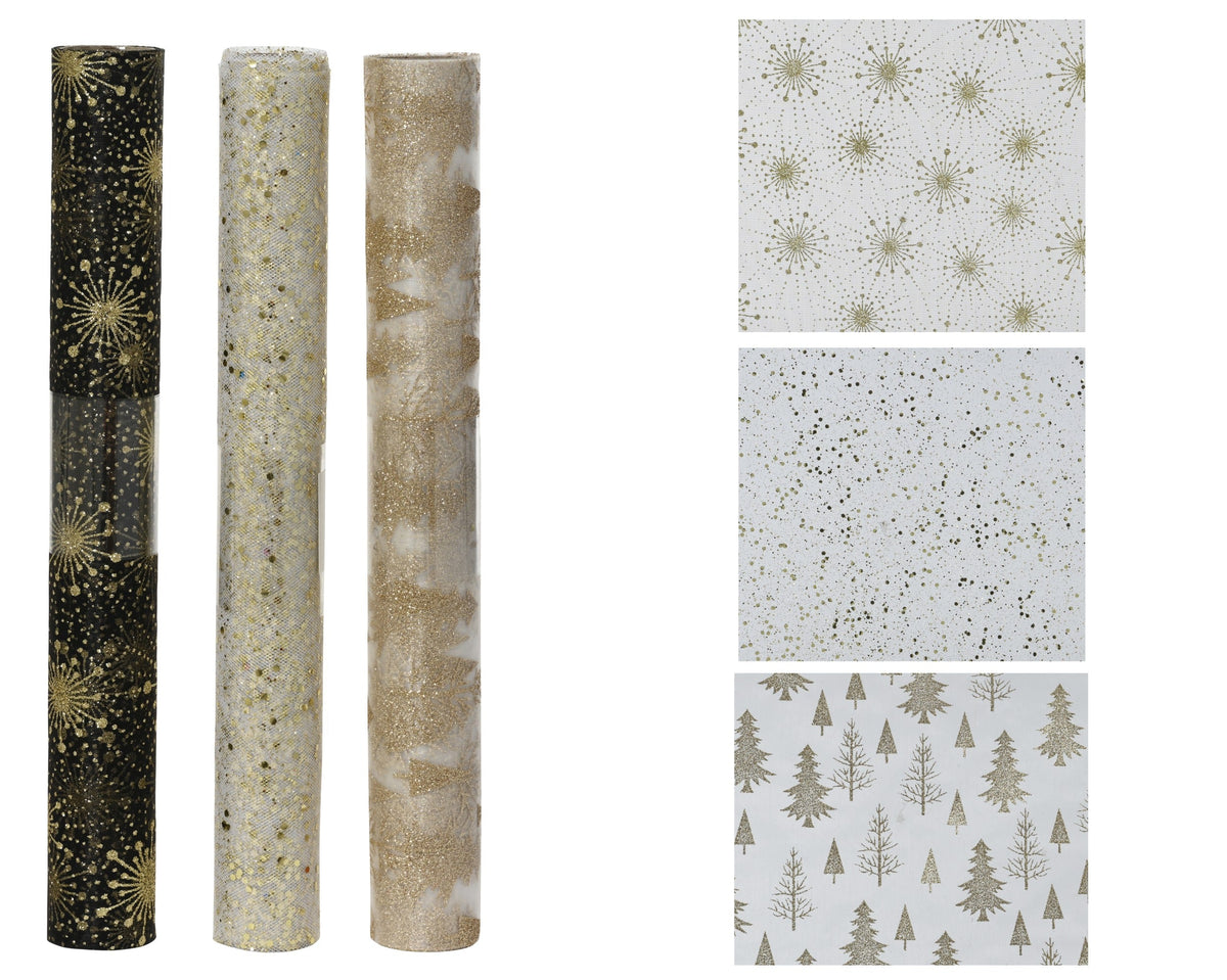 decostof nylon rectangular glitters geometric figure 3ass multi l.200cm x w.35cm x h.0.05cm