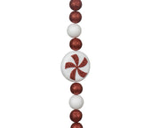 slinger polyfoam glitter rood/wit d.6cm x l.180cm