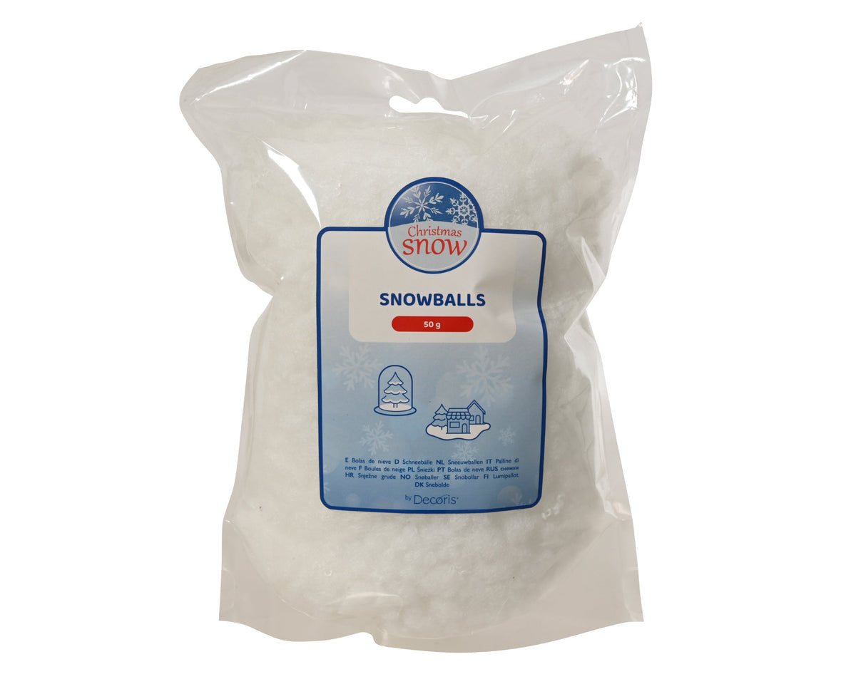sneeuwbal polyester snowballs wit l.18cm x w.28cm x h.4cm