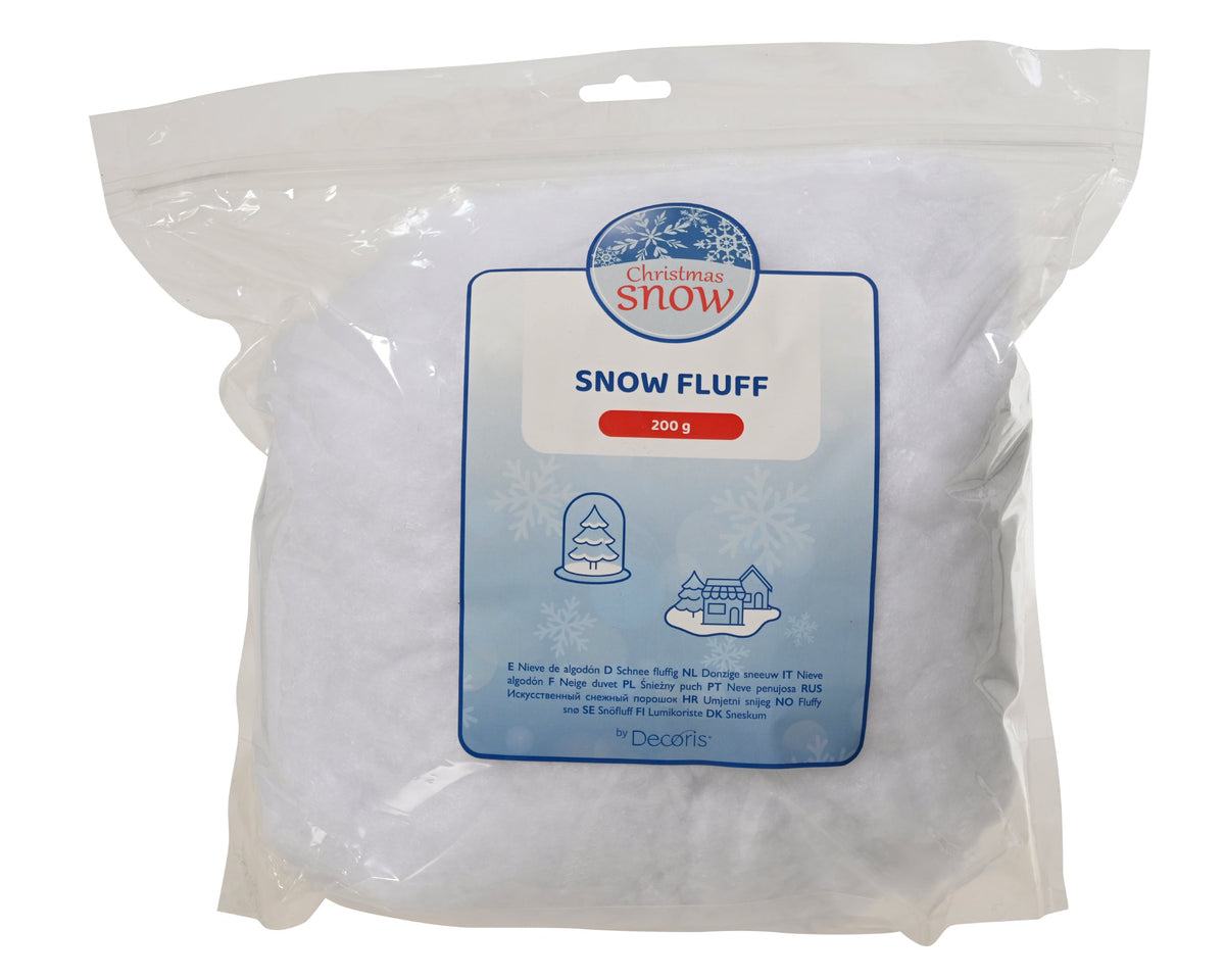sneeuw polyester fluff wit l.45cm x w.35cm x h.5cm