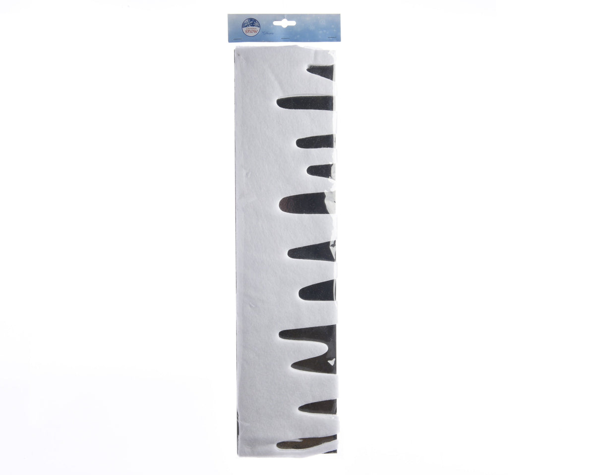 rand polyester snow icicle wit l.180cm x w.15cm x h.0.2cm