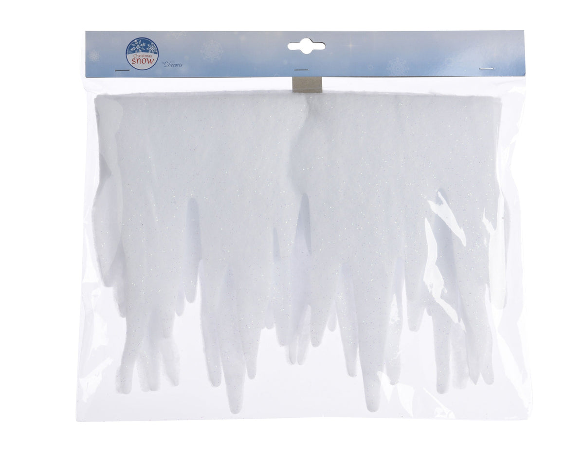rand polyester icicle iris glitter wit l.200cm x w.27cm x h.1cm