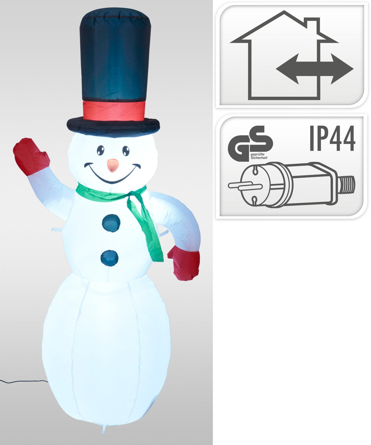 sneeuwman opblaasbaar met led