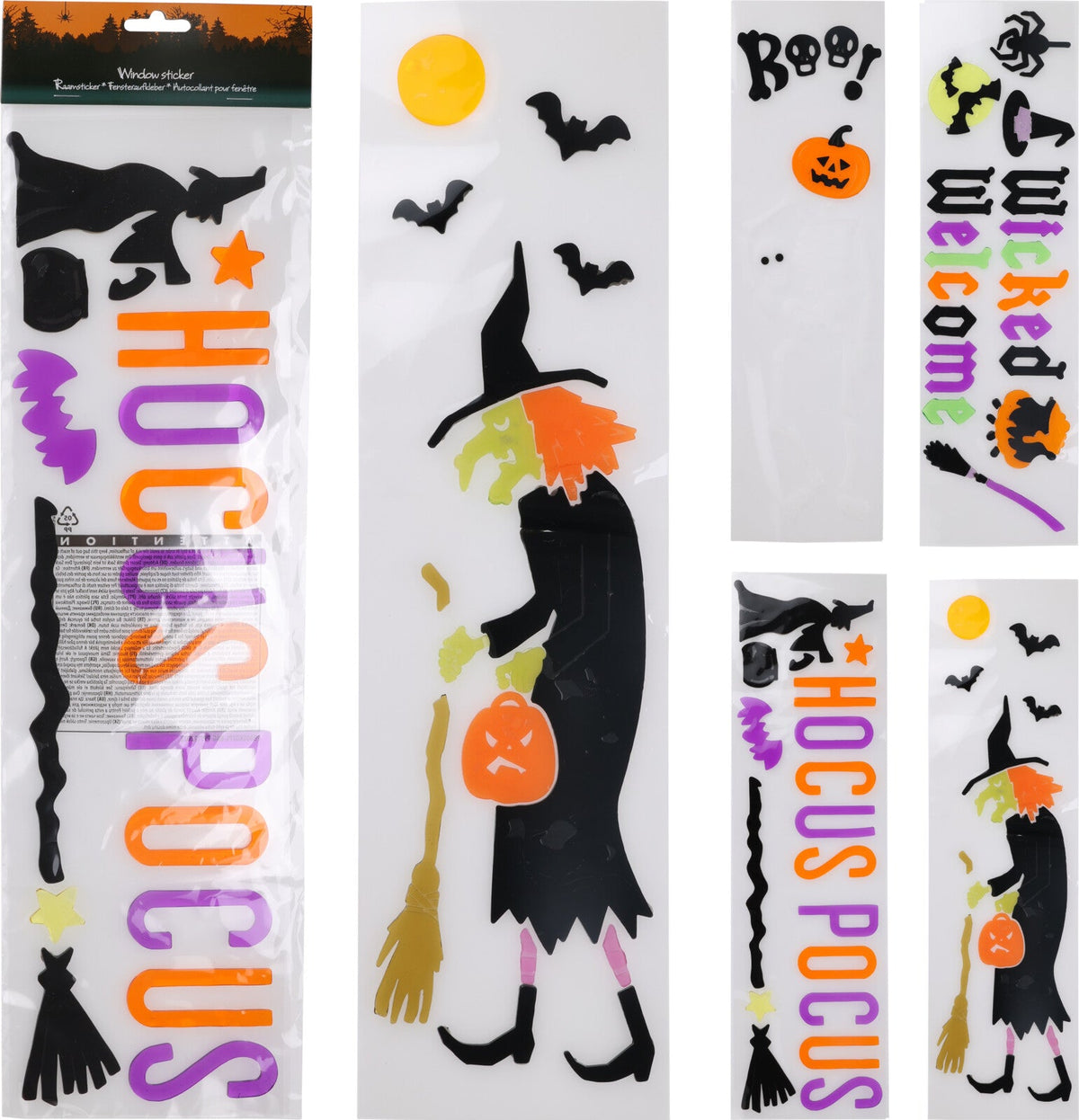 raamstickers 15x50cm 4ass
