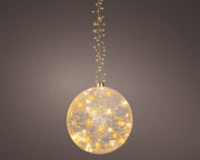 micro led bal flashing effect binnen transparant/warm wit/klassiek warm d.19cm