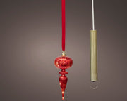 micro led ornament steady binnen rood/warm wit d.10.5cm x h.27cm