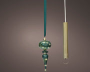 micro led ornament steady binnen smaragd/warm wit d.10.5cm x h.27cm