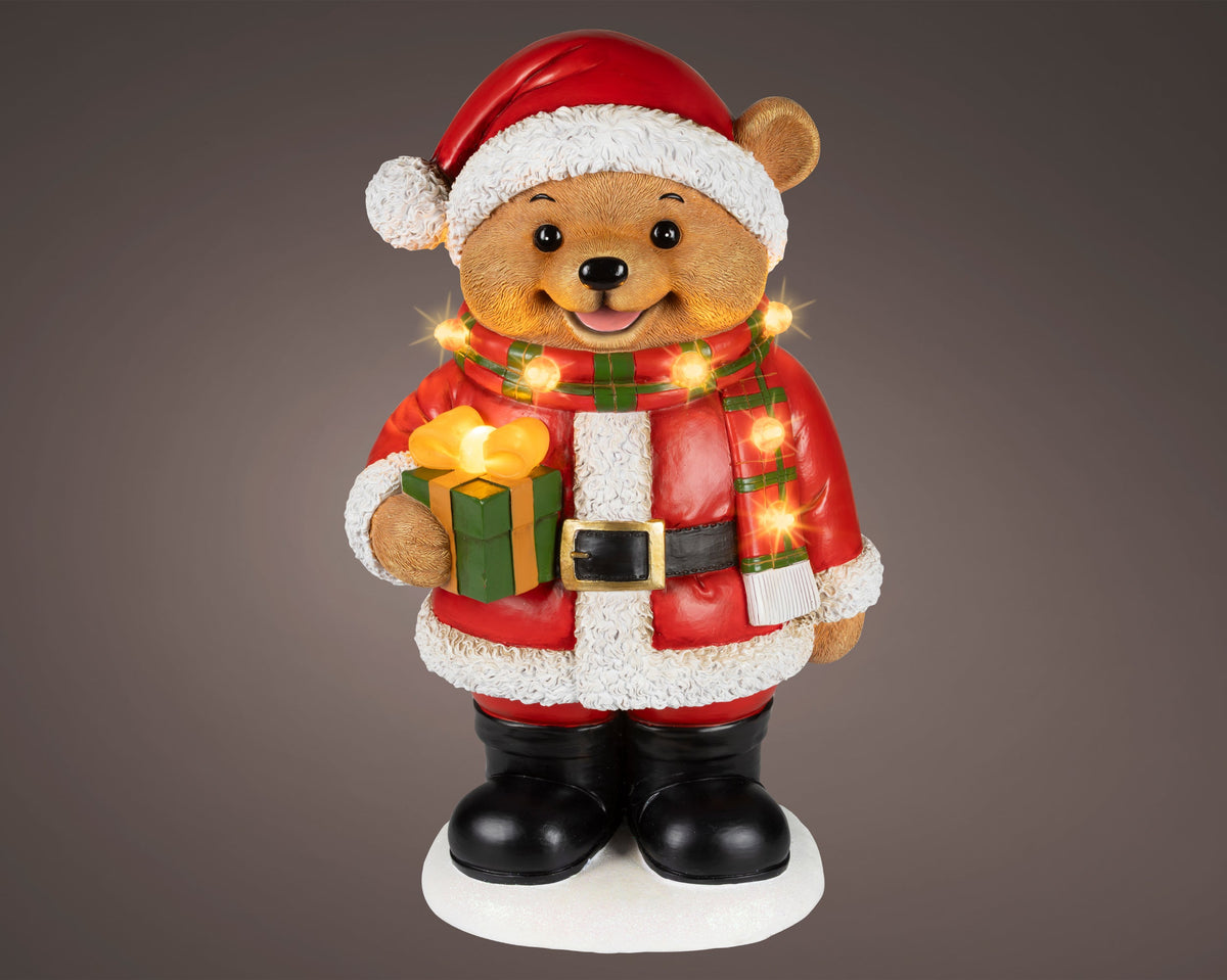 led beer polyresin steady binnen kleuren/warm wit l.22cm x w.29.5cm x h.49cm
