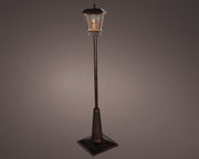 led waterspinner plastic street lamp met beweging binnen antiek koper/warm wit l.38cm w.38cm h.180cm