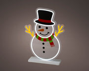 led neon light plastic snowman steady binnen multi l.10cm x w.31.5cm x h.43cm