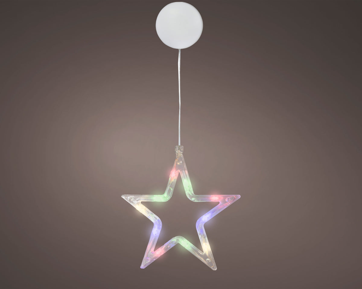 micro led raamverlichting plastic steady binnen transparant/multi d.17cm x l.1cm