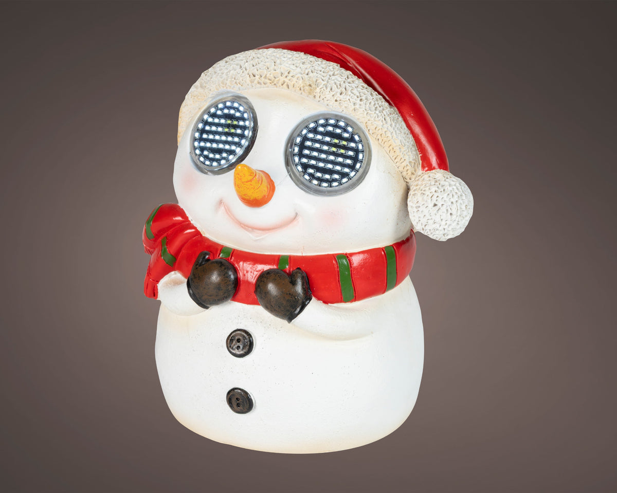 led sneeuwpop polyresin steady buiten assortie/koel wit l.9cm x w.11.5cm x h.13.5cm